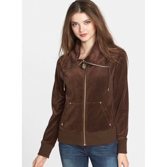Michael Kors | Brown Velour Jacket, Size M - Picture 1 of 9
